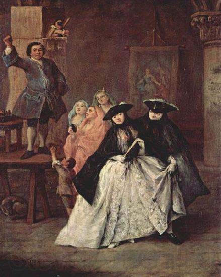 Pietro Longhi The Charlatan, Norge oil painting art